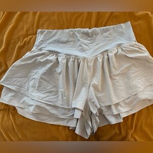 Aerie off-white Ruffled Shorts